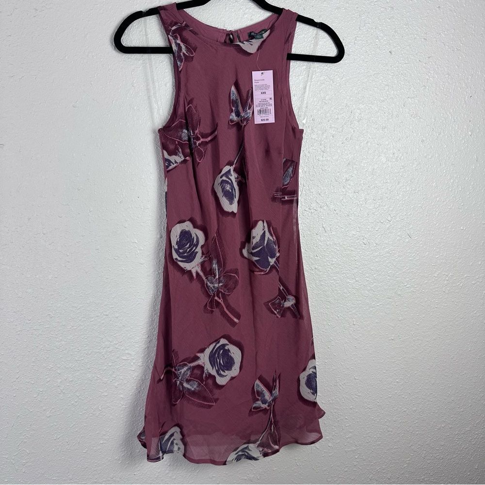 Wild Fable Mauve Floral Mini Dress Size XXS